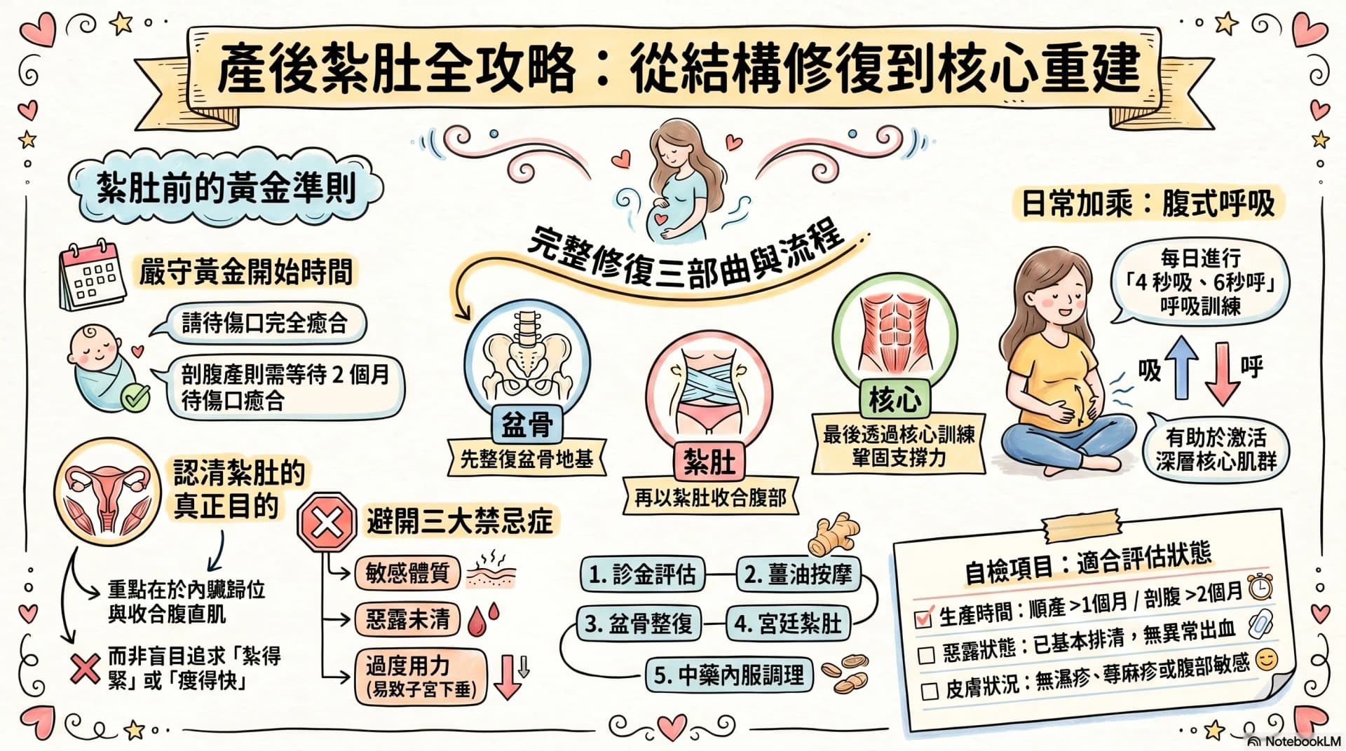 完整紮肚攻略：產後紮肚黃金時間、3 大禁忌、5 步修復全流程