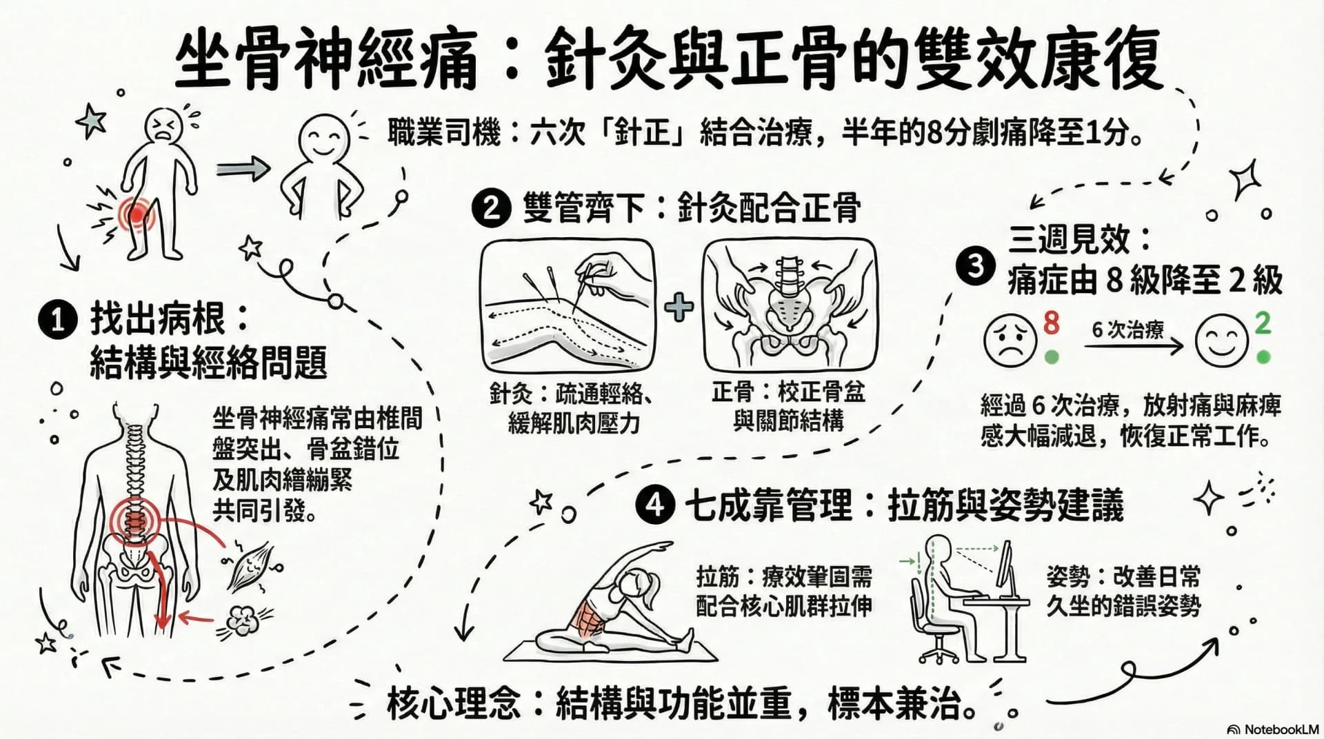坐骨神經痛 — 針灸配合正骨的康復過程