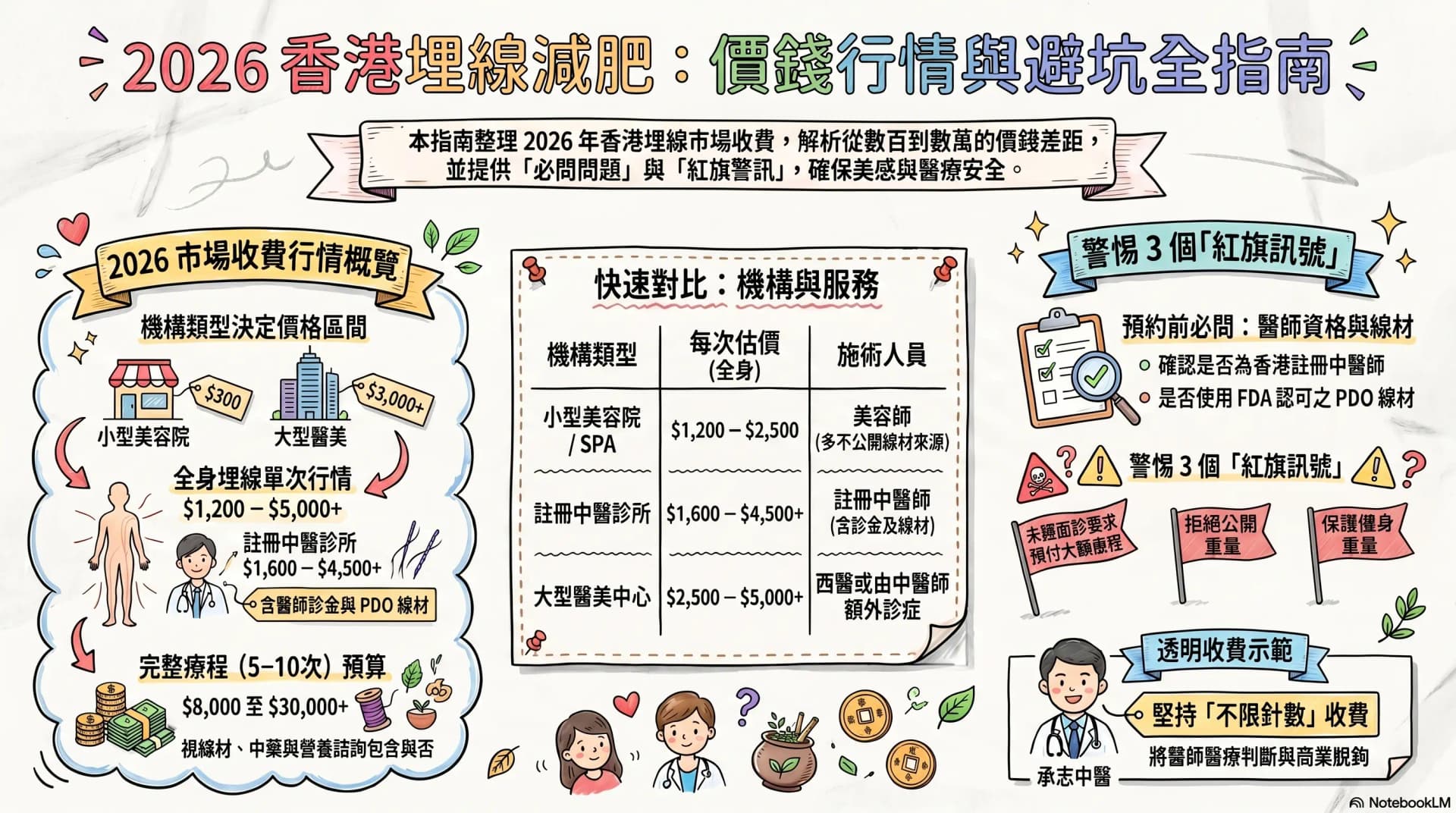 埋線減肥如何選擇診所?2026 香港價錢透明指南 + 預約前必問的 7 個問題