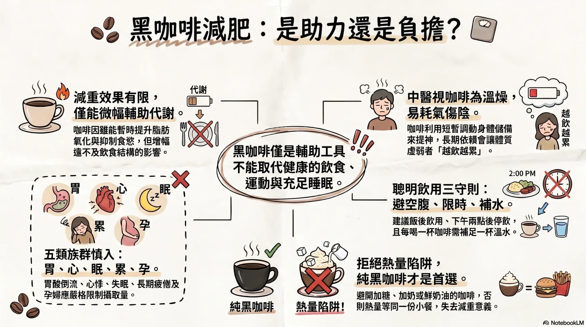 黑咖啡減肥有用嗎?飲咖啡的時機與可能副作用