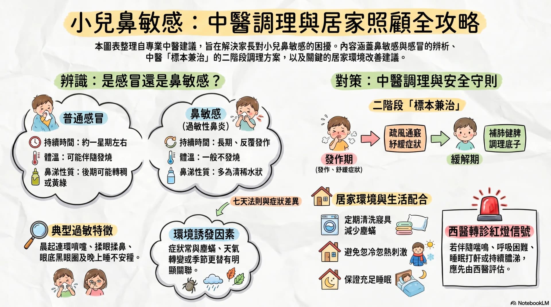 小朋友鼻塞、打噴嚏?中醫拆解小兒鼻敏感的成因與調理