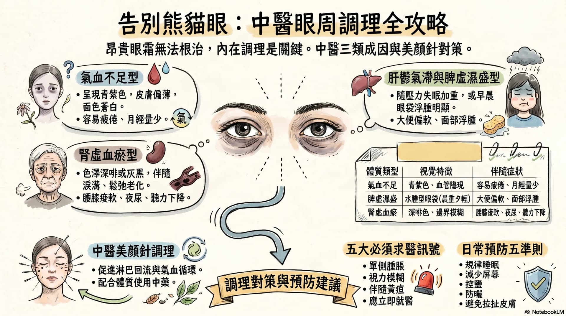 眼袋、黑眼圈搽眼霜也沒用?4 大中醫成因+美顏針處理方向