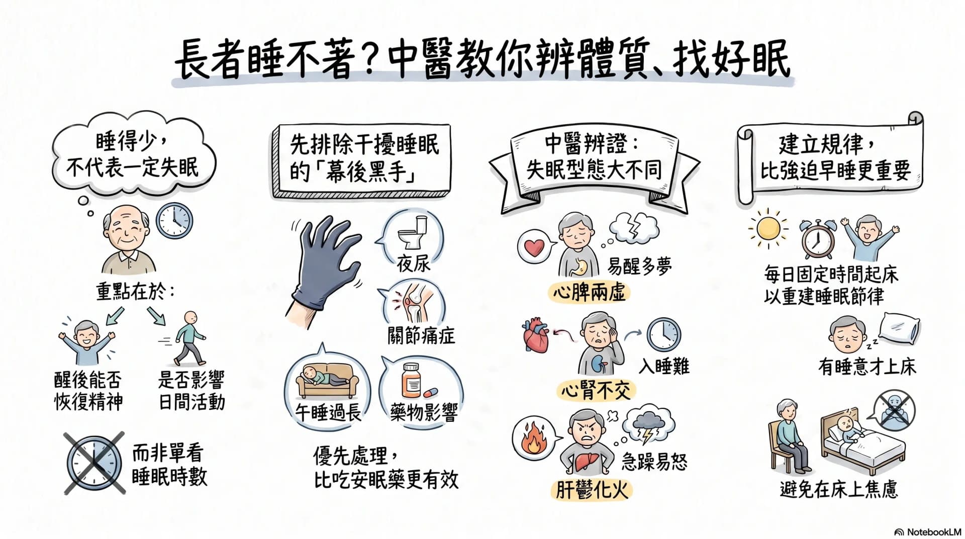 長者半夜易醒、多夢、早醒:中醫如何分辨失眠成因與體質