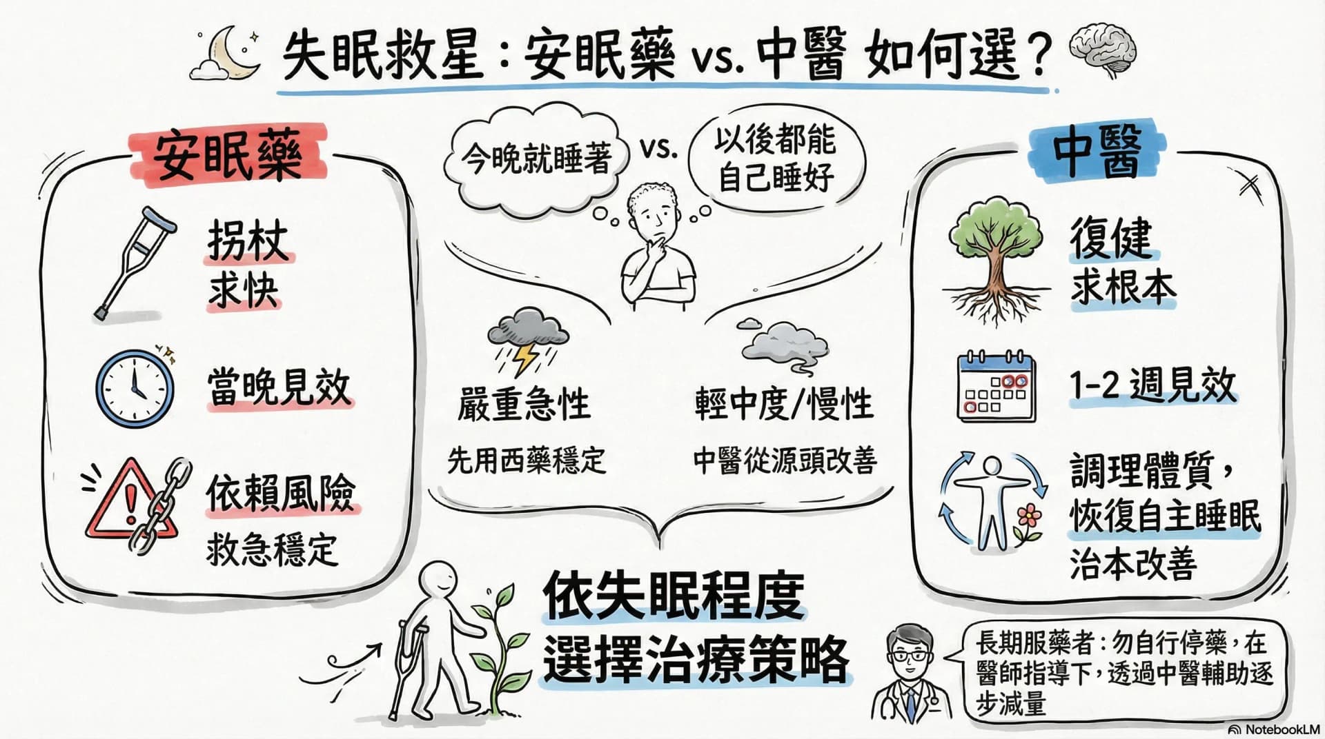 失眠食安眠藥定睇中醫好?——兩種治療方式的誠實比較