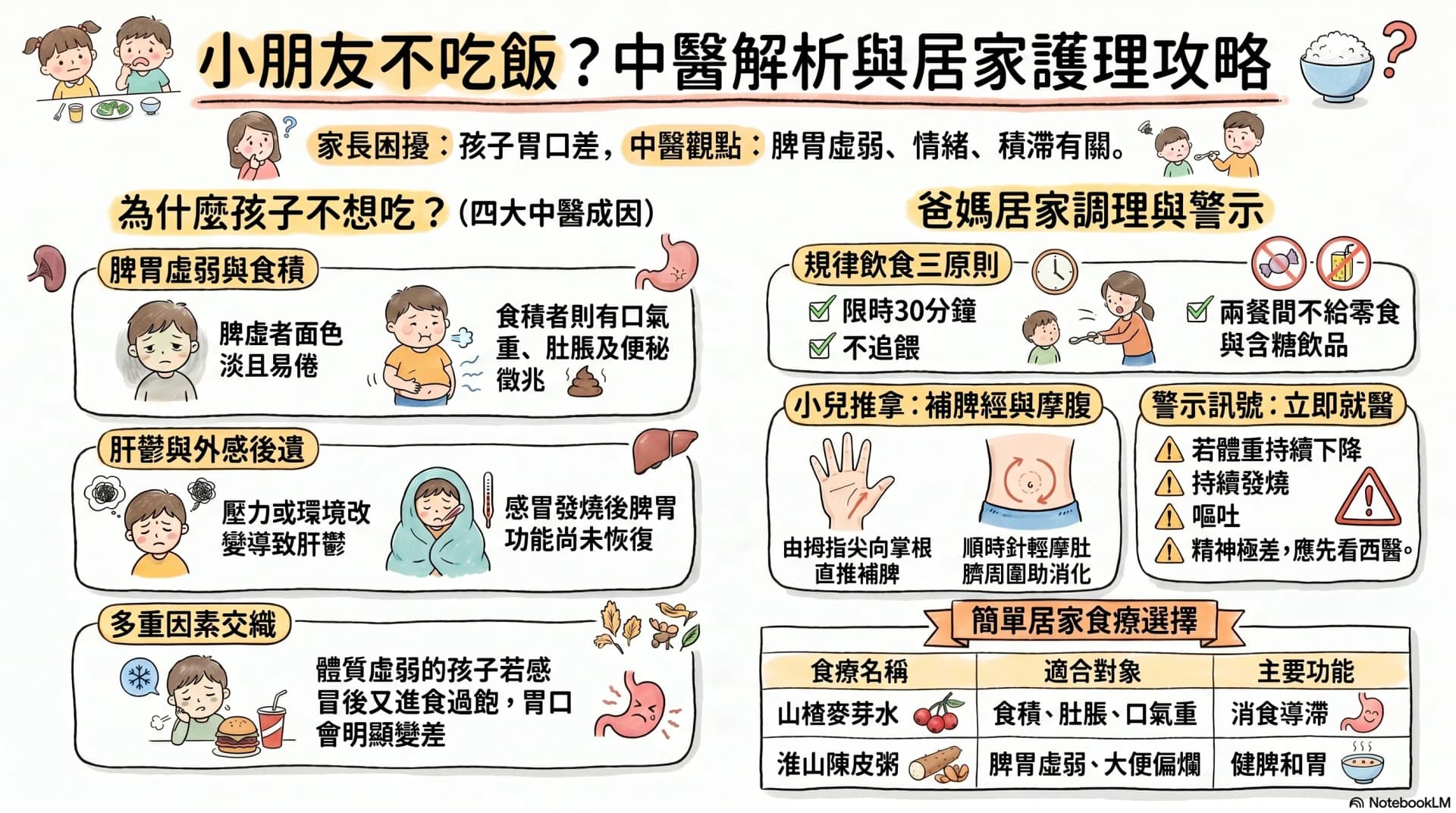 小朋友不吃飯、沒胃口?中醫角度原因 與 解決方法