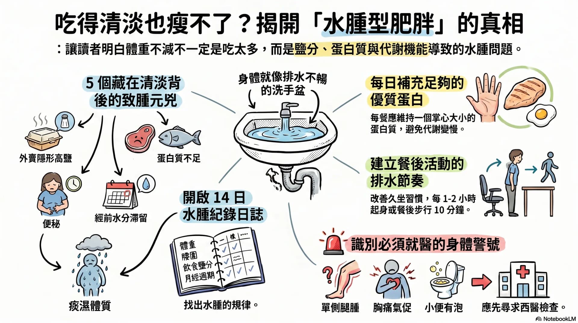 明明吃得清淡仍下不到磅?38 歲女士的中醫個案:水腫型減重解析
