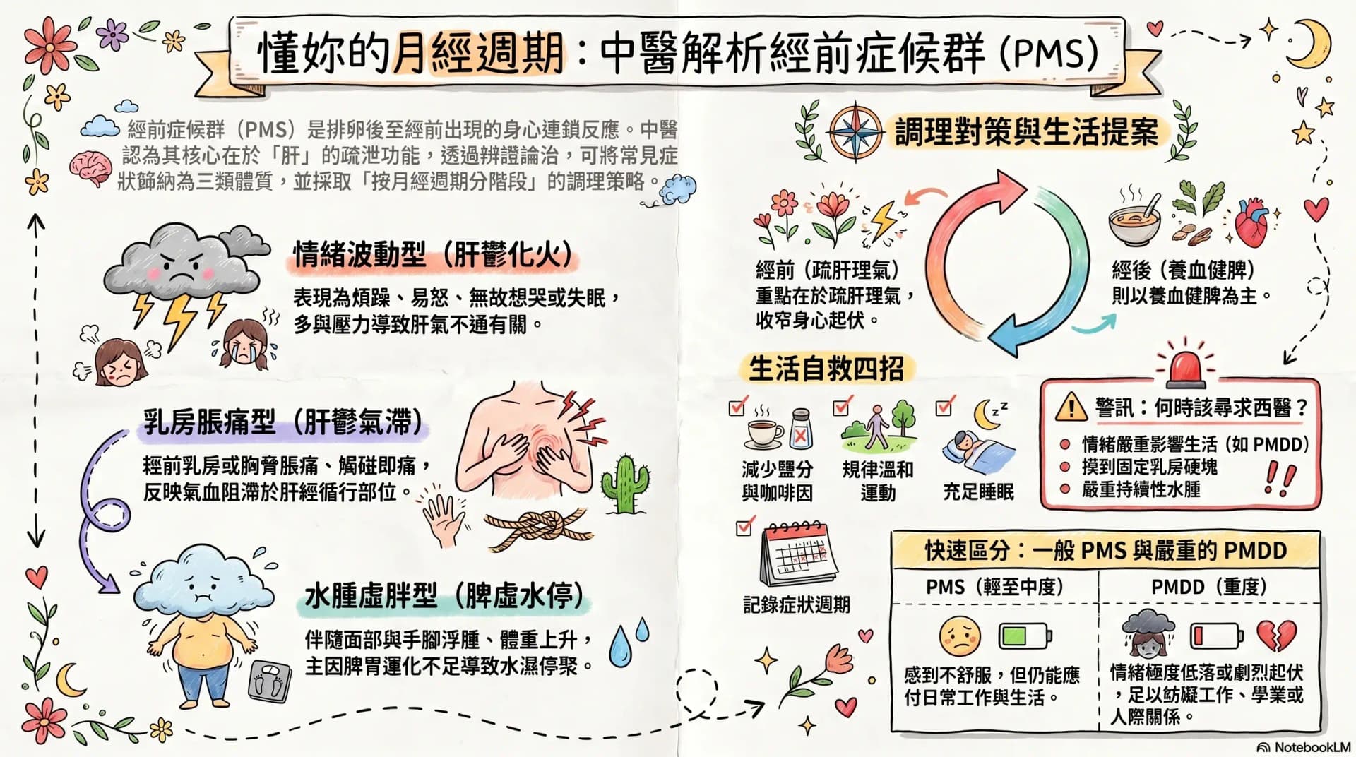 經前焦慮、情緒差、胸脹、水腫?經前症候群中醫調理
