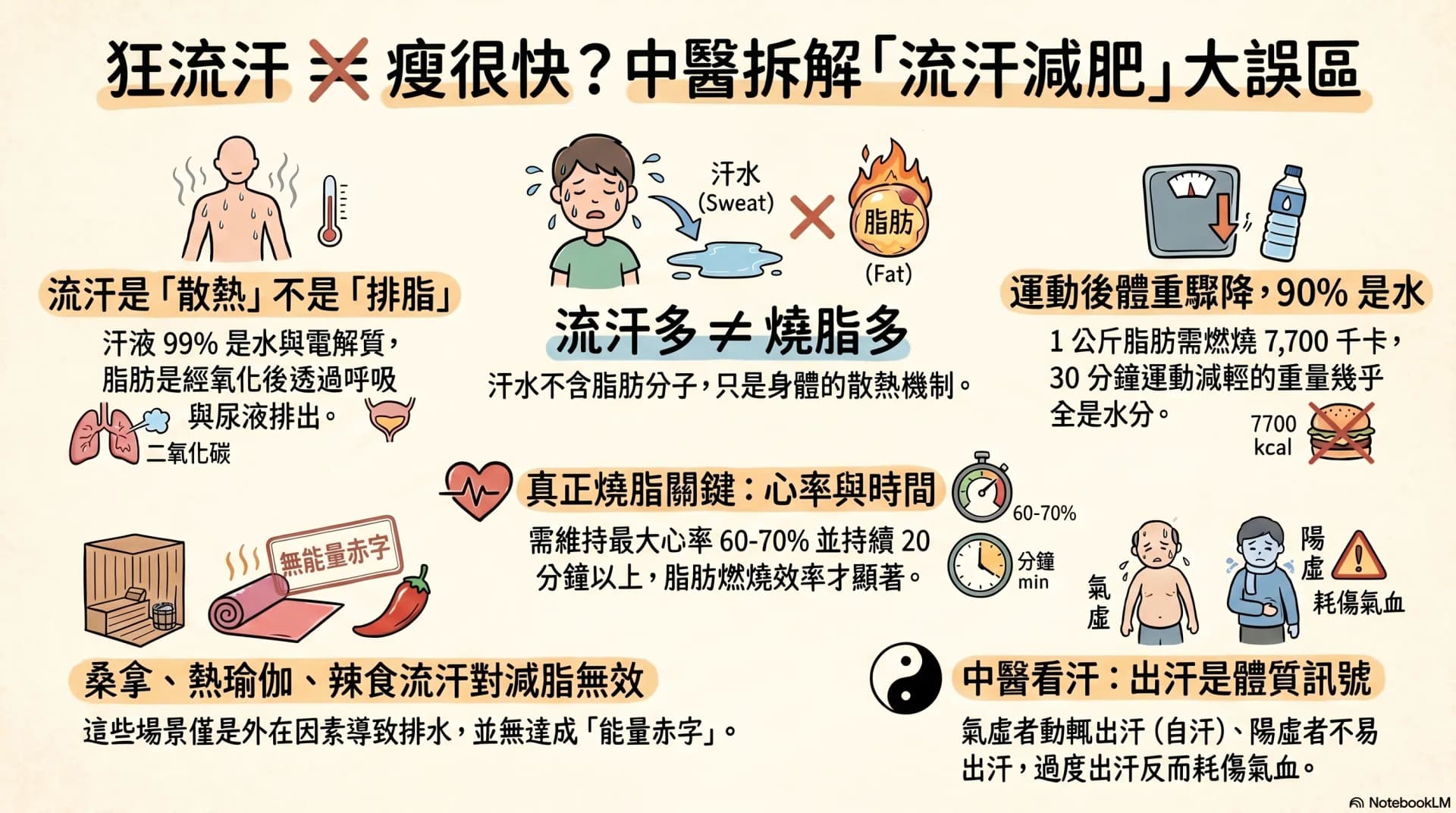 跑步流汗多就等於燒脂多?中醫拆解出汗與減肥的常見誤解