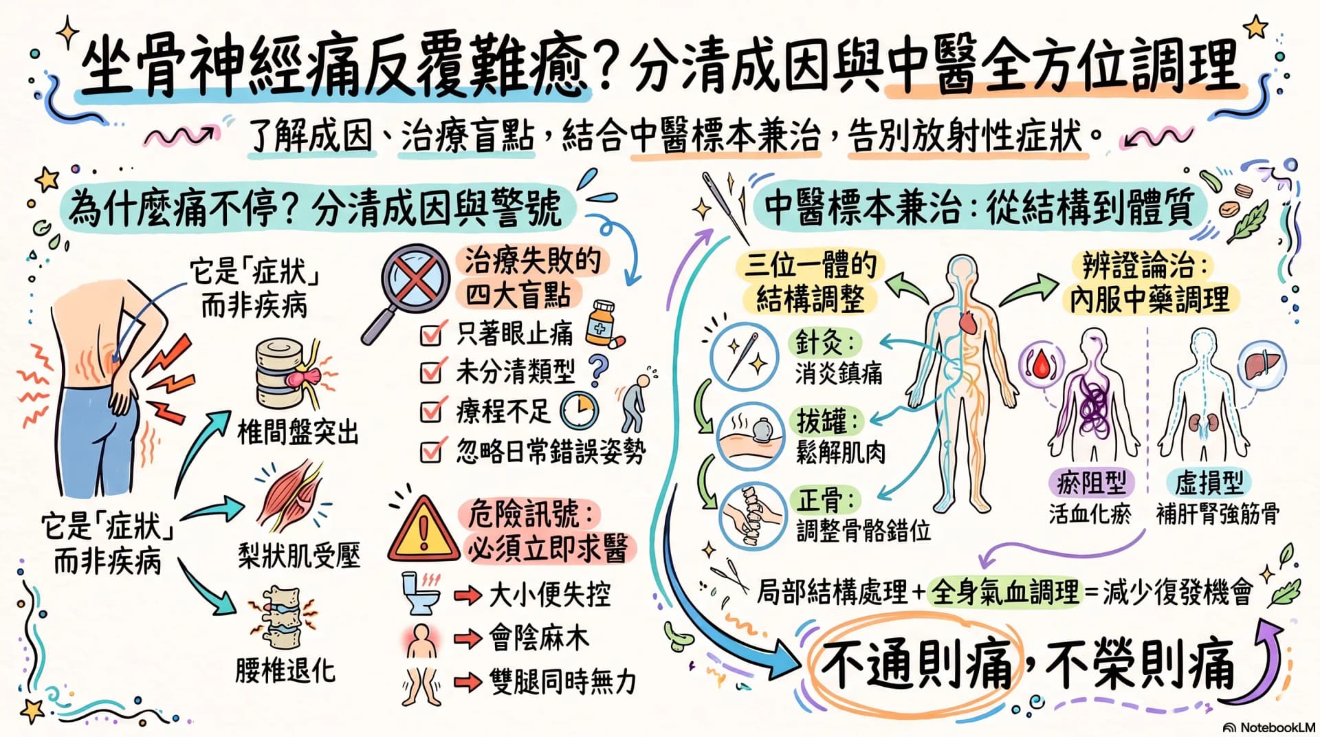 坐骨神經痛一直未斷尾、反覆發作?先分清成因、種類與治療常見盲點