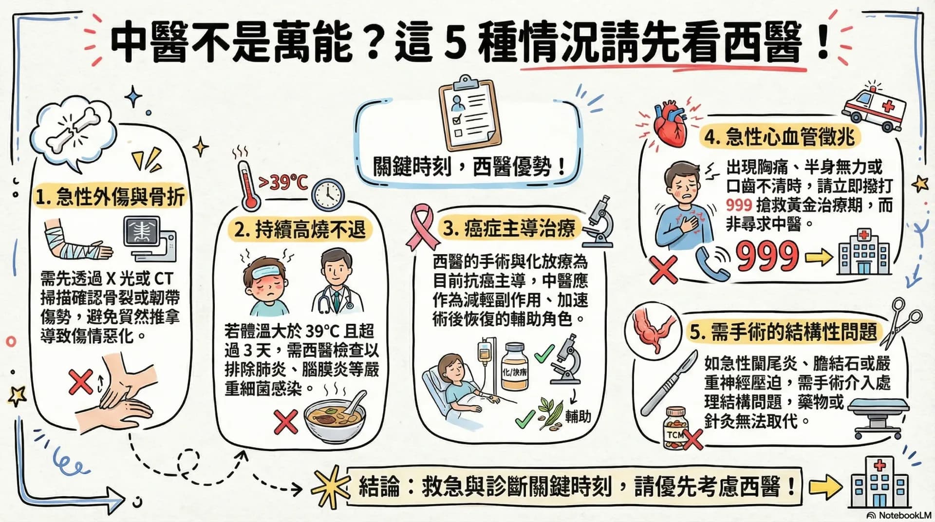 中醫可以醫百病?5 種情況你應該先看西醫